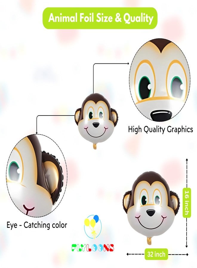 Flyloons 6th Animal Theme Birthday Party Decoration Kit 36 Pcs for 6 year Old Baby Boys Girls Kids Animal Theme Gold Green Metallic Balloons Decoration Set Items - Image 4